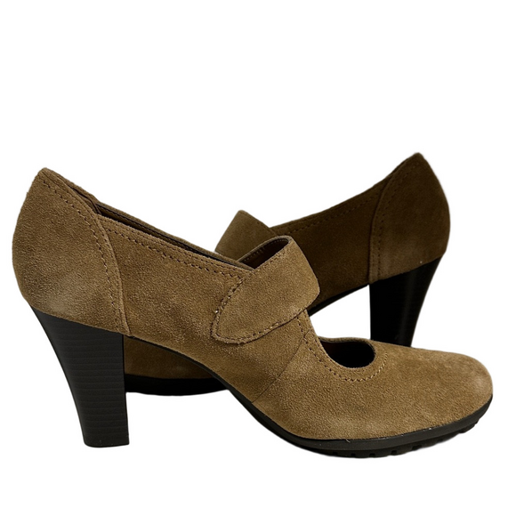 Aerosoles Heelrest Tan Suede Mary Jane Pumps – Size 10M - Picture 4 of 13
